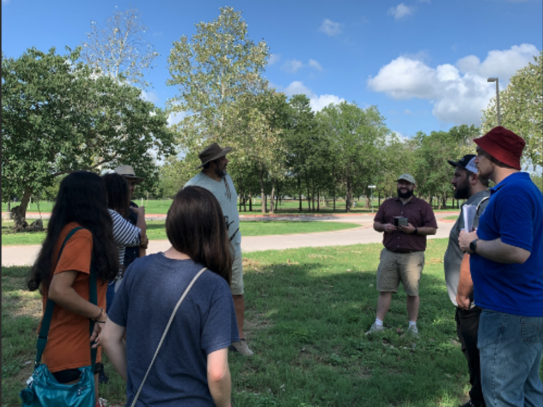 The Austin Montopolis project team having a discussion