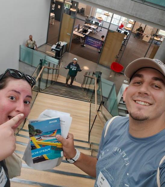 Water Trotter participants uncovering a clue for the scavenger hunt